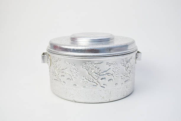food container stainless isolated on white background
