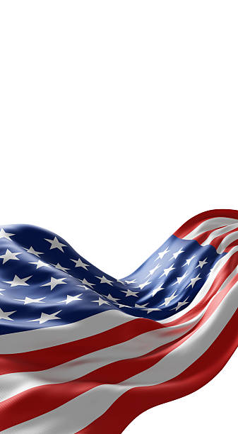 istock USA or American flag isolated on white background  with copy space 3D render 2254417813