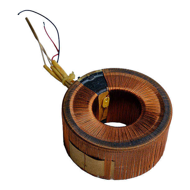 istock Toroidal Inductor Coil With Copper Windings and Wiring for Electrical Transformer Component 2254424378