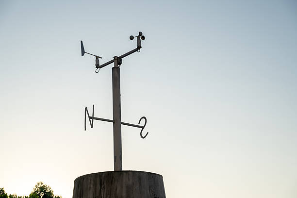 Meteorological station equipment, wind vane