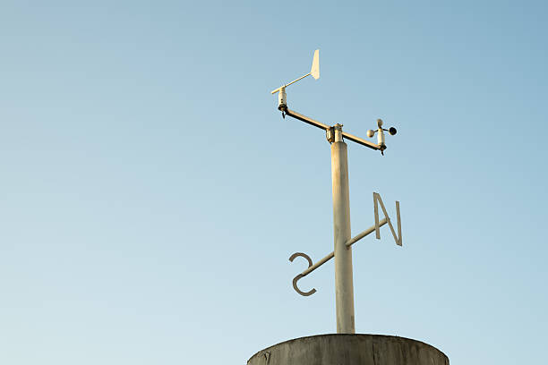 Meteorological station equipment, wind vane