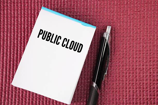 istock Pen and paper with the word public cloud. 2254430664