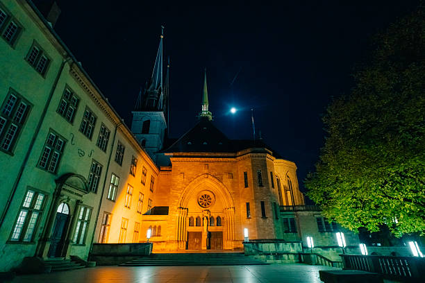 Notre-Dame Cathedral, Luxembourg is the Roman Catholic Cathedral. Grand Duchy of Luxembourg. It was originally a Jesuit church, and its cornerstone was laid in 1613.