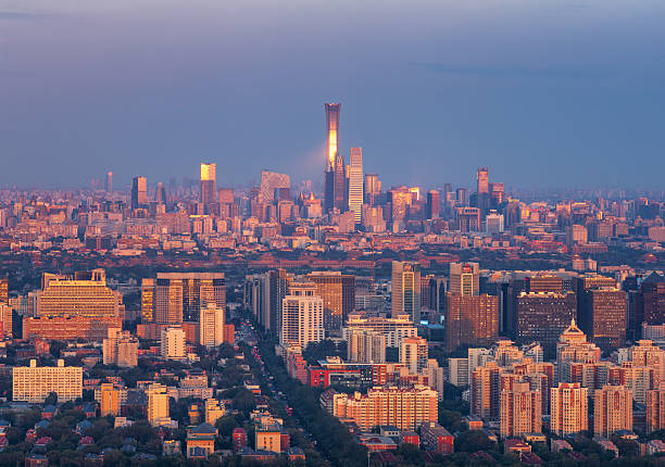 Beijing, China - 28th September 2025 - Beijing China ZUN and Forbidden city at golden hour