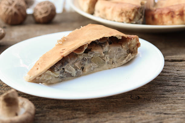 Homemade savory mushroom pie food
