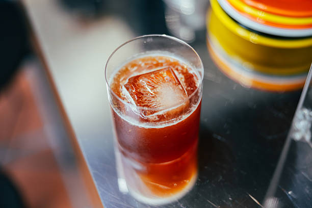 Cold brew coffee stands coffee shop counter.