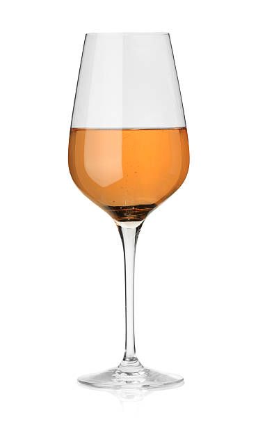 istock Rose wine in glass isolated on white 2254448842