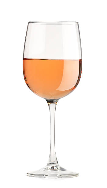 istock Rose wine in glass isolated on white 2254448855