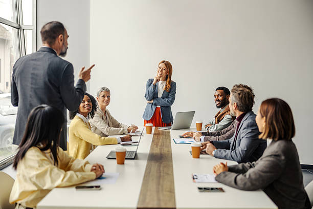 istock Business team collaborating during an office meeting 2254457865