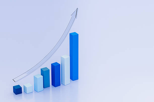 istock Bar chart showing business growth and success progress 2254464713