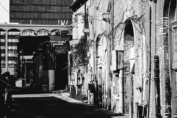 Alley behind famous 6th street in downtown. Austin, Texas, USA