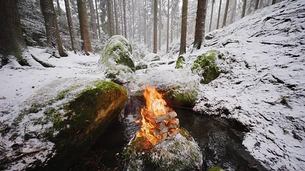 In Finland have a many public fireplaces where people can do barbeque etc. Mostly fireplaces located beside of river or lakes.