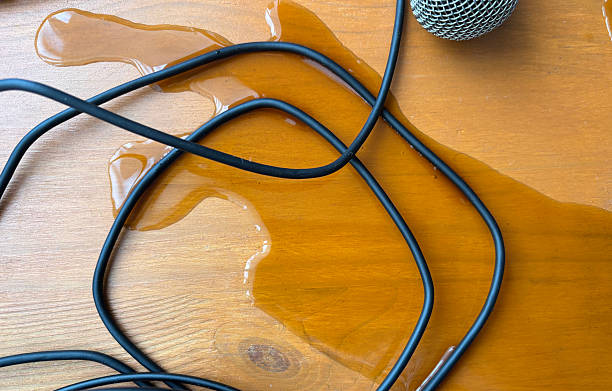 Various pieces of music equipment are scattered on the carpet of a room, creating a casual and creative musical environment.