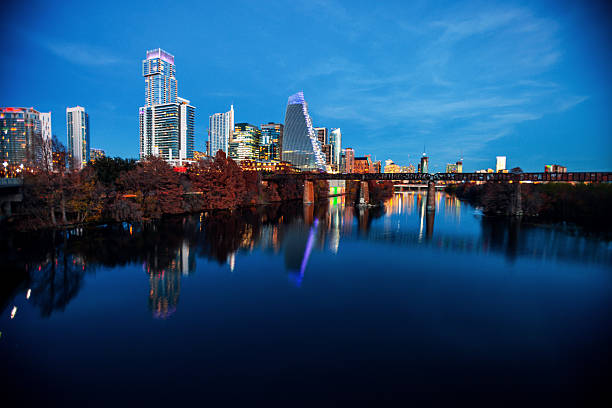 istock Austin downtown by night, Texas 2254471898