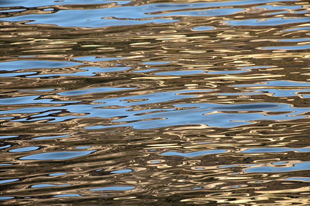 Autumn colours reflected on the waters of the lake in Haute-Savoie