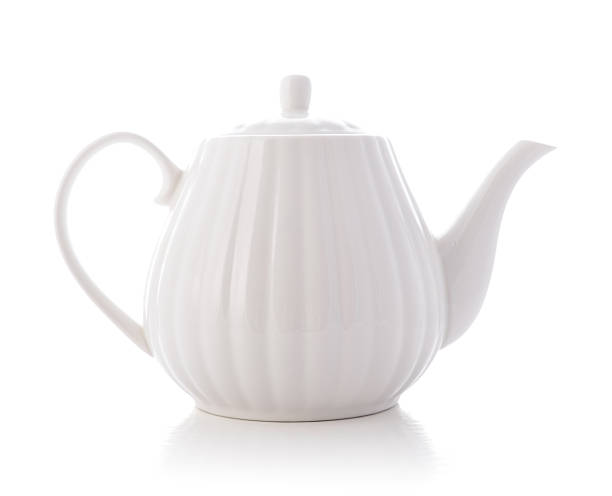 White household bone china porcelain teapot