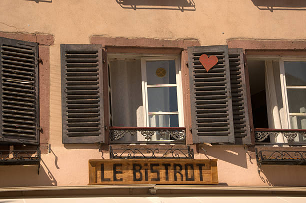Detail of traditional building in bright sunlight