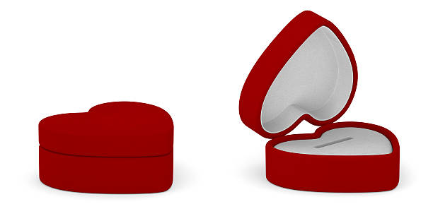 istock Heart shaped box on white background. Isolated 3D illustration 2254483259