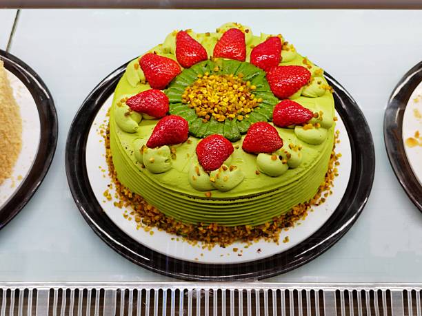 Pistachio Strawberry Chocolate Cake