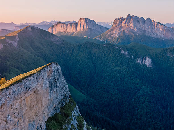 istock Mountains with dolomite rocks at sunrise with soft sunrise light. 2254488795