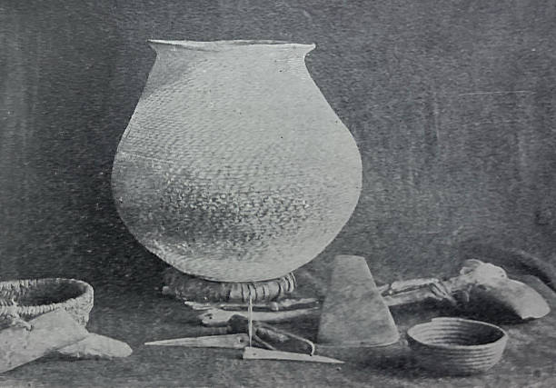 istock Antique illustration - pottery and basket made by Indigenous North Americans in New Mexico 2254490193