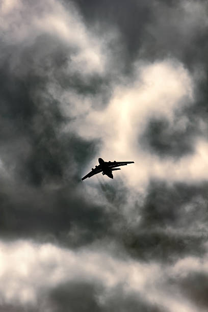 istock Jet plane on background of cloudy sky 2254493657