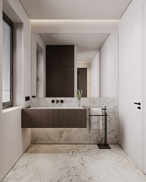 istock Bathroom in a minimalist style. 2254496243