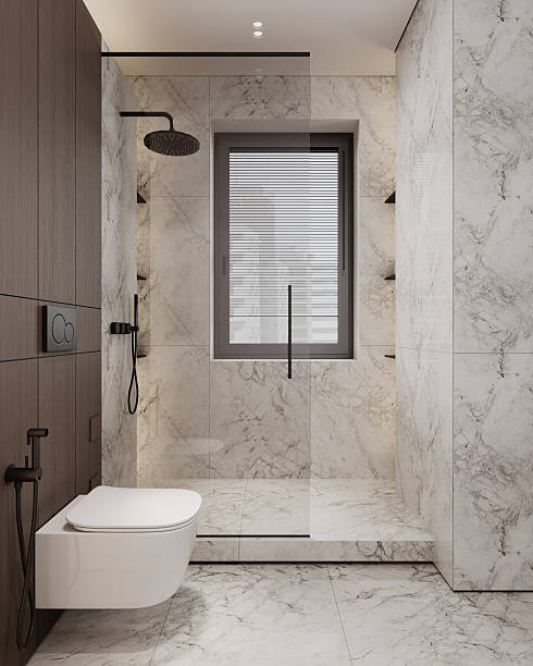 istock Bathroom in a minimalist style. 2254496246