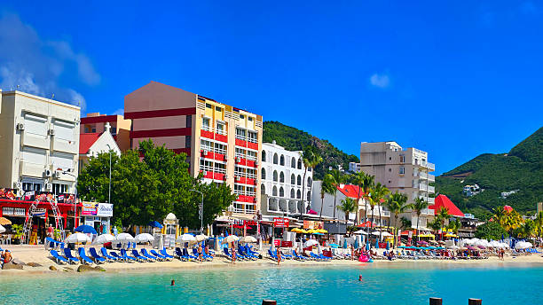 Great Bay Beach and Boardwalk Philipsburg St. Maarten Dutch Caribbean 01.02.2026