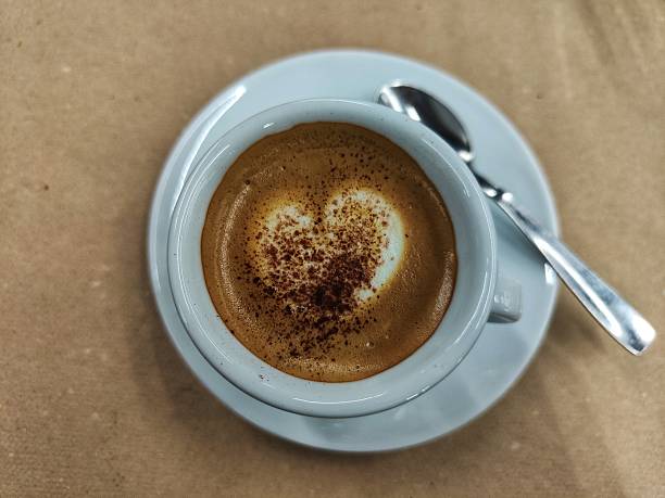 cup of coffee seen from above