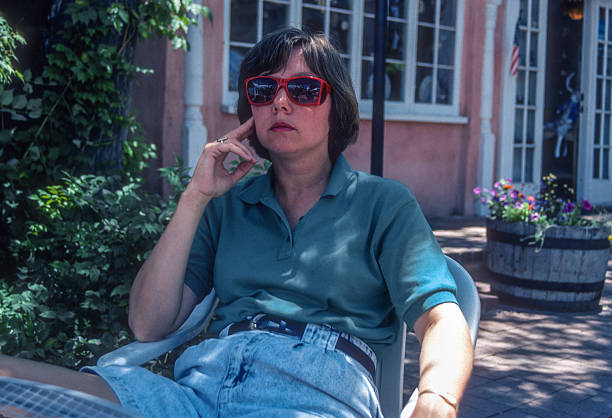 Albuquerque - Young Woman Thinks on a Patio - 1990