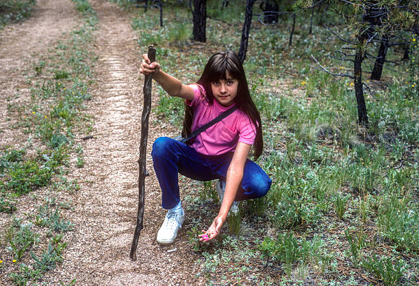 Colorado - Girl on National Forest Trail - 1990