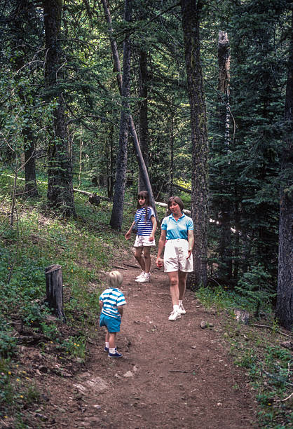 istock Sandia Peak - Mother & Children in Forest - 1990 2254501836