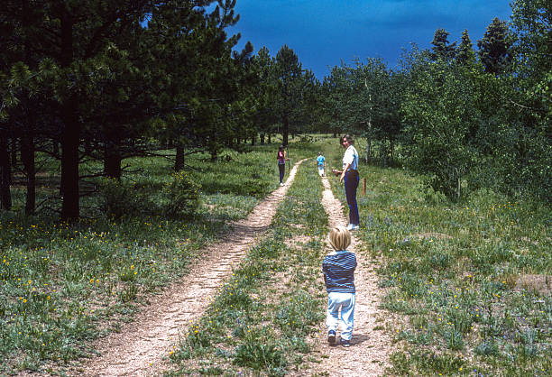 Colorado - Family takes a hike - 1990. Scanned from Kodachrome 64 slide.