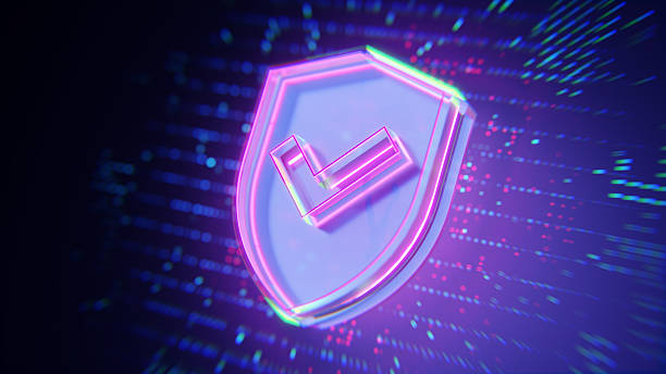 istock Neon Shield With Pink Check Mark Symbol Representing Digital Security And Protection In Tech 2254504362