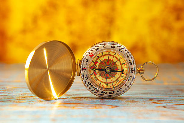 compass and vintage map. travel and adventure concept.