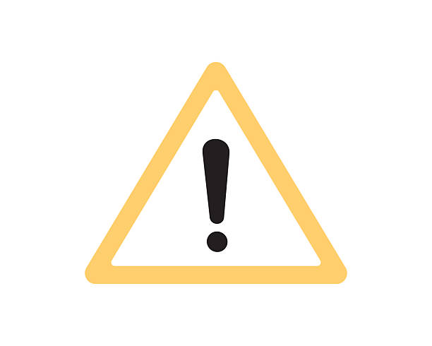 Warning triangle icon with exclamation mark, alert and caution symbol, risk, danger and attention. Warning triangle icon with exclamation mark, alert and caution symbol, risk, danger and attention sign isolated on white background flat vector illustration. warning symbol stock illustrations
