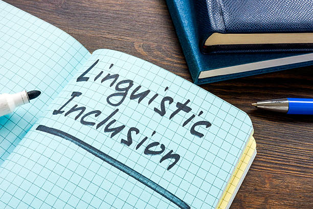 istock Linguistic inclusion written in a notebook. Diversity and equitable communication. 2254515778