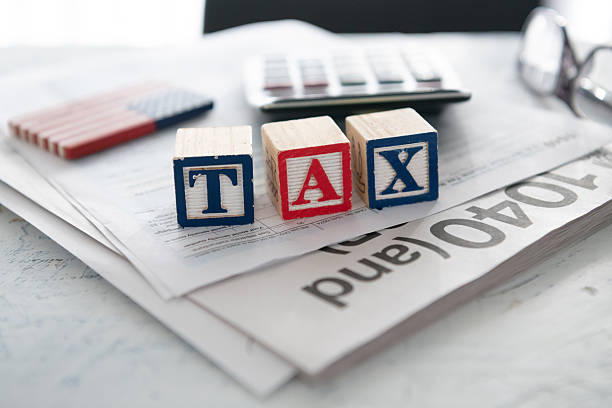 istock Tax return filing. Tax reporting time. 2254521920