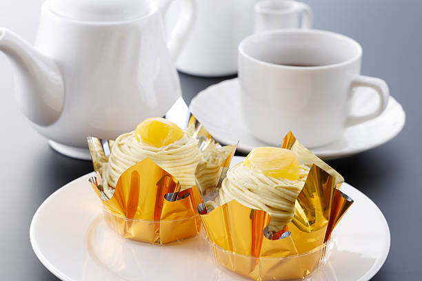 Rich Mont Blanc and hot tea set