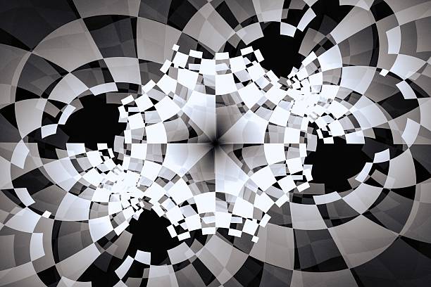 Spirals and design come together to create a Yang Yang like fractal blend.