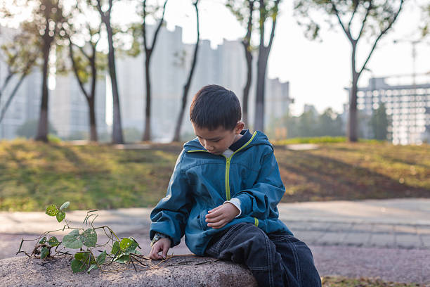 6-7 Years, Asia, Back Lit, Boys, Child