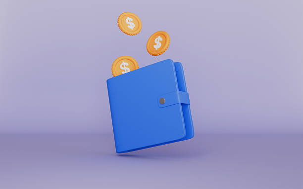 istock Wallet with coins icon 3d illustration 2254539728