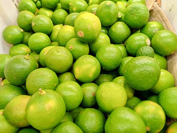 Several types of limes in the supermarket