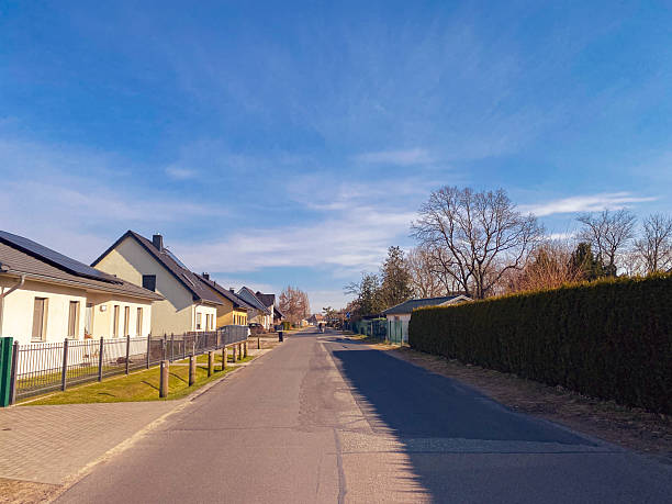 istock Quiet residential street in German suburb 2254553339