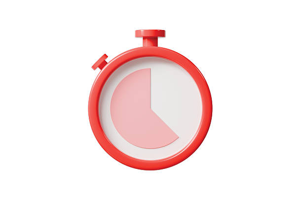 3d stopwatch icon. countdown concept. minimal cartoon timer progress urgency for fast delivery. isolated on white transparent background. 3d render.