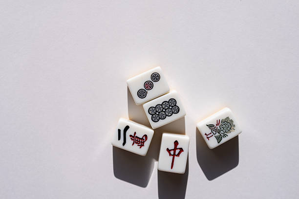 istock Mahjong tiles on a white background 2254557966