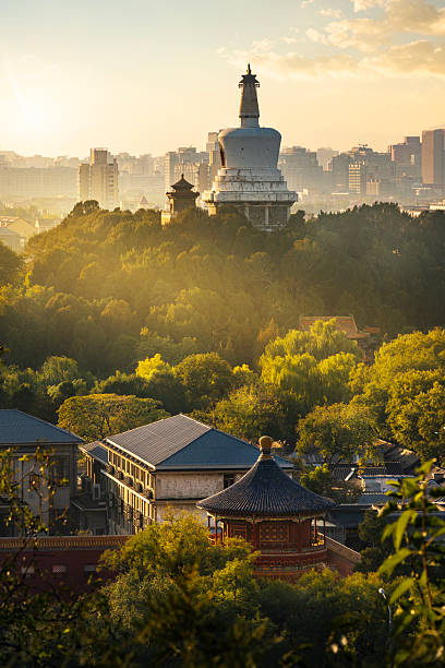 istock Traditional Chinese architecture, the white pagoda symbolizing Buddhism. 2254561165