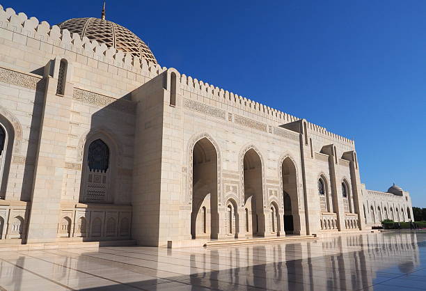 The Sultan Qaboos Grand Mosque is a Friday mosque located in Muscat, the capital city of the Sultanate of Oman. Completed in 2001 in a contemporary Islamic style, it is the largest mosque in the country and can accommodate 20,000 worshipers