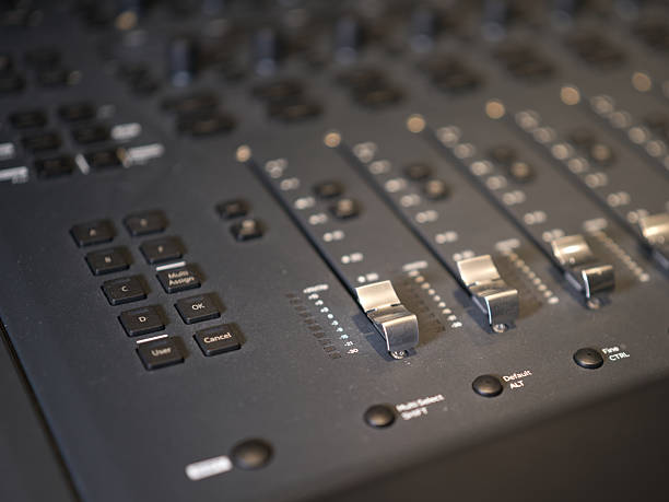 istock Close-up of an audio mixing console 2254566709